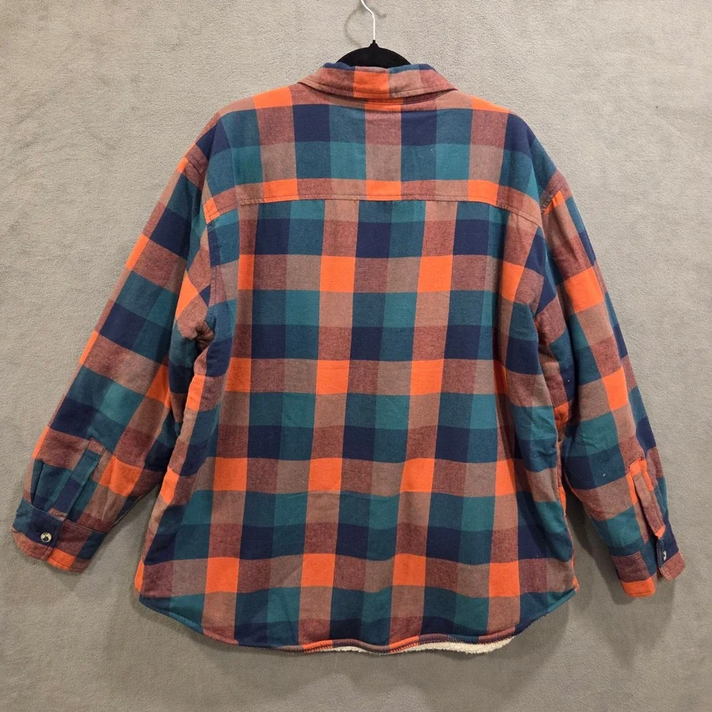 Natural Reflections Sherpa Lined Flannel Shirt Jacket Men's Size XL Workwear